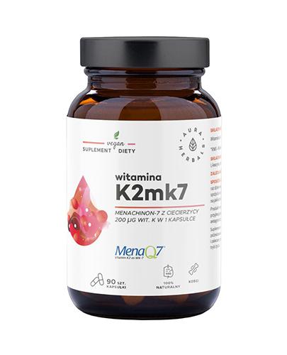 Aura Herbals Witamina K2 MenaQ7 200 mcg Vegan, 90 kapsułek zdjęcie