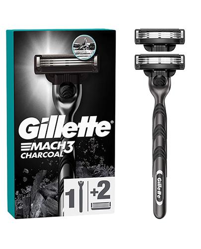Gillette Mach3 Charcoal Maszynka do golenia dla mężczyzn, 1 sztuka, 2 ostrza wymienne zdjęcie