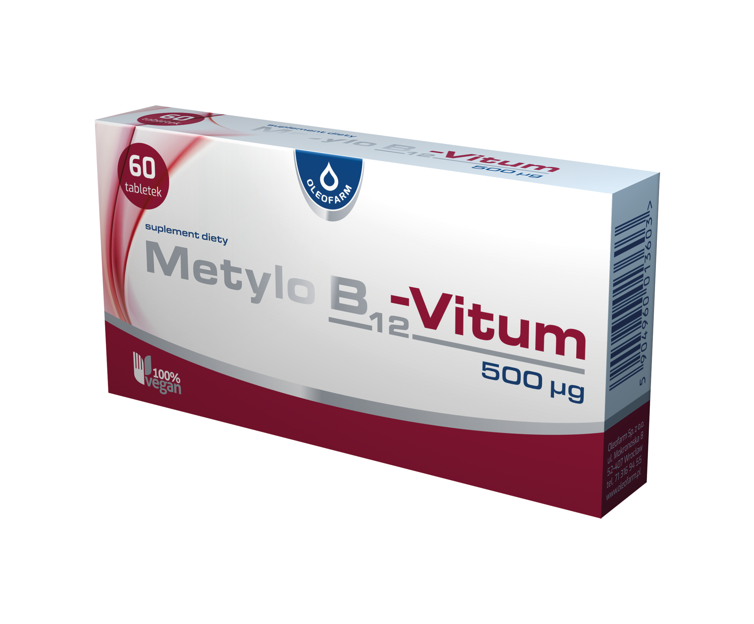 Metylo B12-Vitum 500 µg, tabletki, 60 szt zdjęcie
