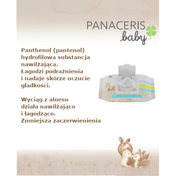 Panaceris Baby chusteczki nawilżane 99% wody dla niemowląt i dzieci 60 sztuk