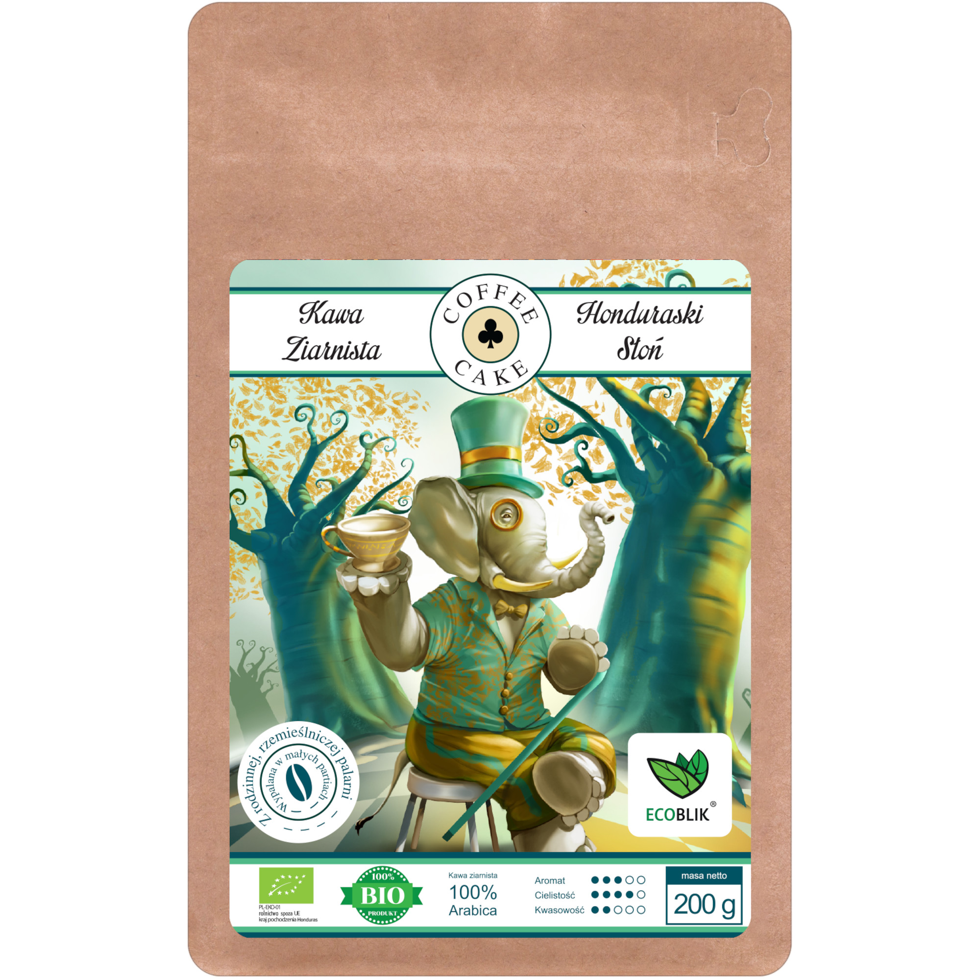 Ecoblik, Kawa Arabica Honduraski Słoń Eko, 200 g zdjęcie