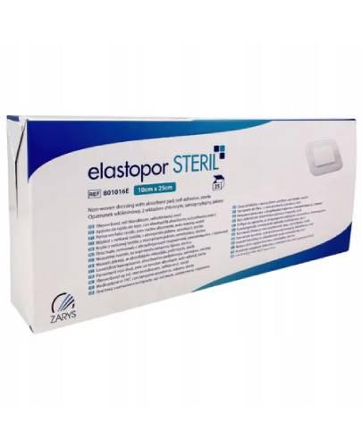 Elastopor Steril, Opatrunek jałowy włókninowy samoprzylepny z wkładem chłonnym 10 cm x 25 cm, 25 sztuk zdjęcie