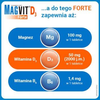 Magvit Forte D3 50 tabletek dojelitowych