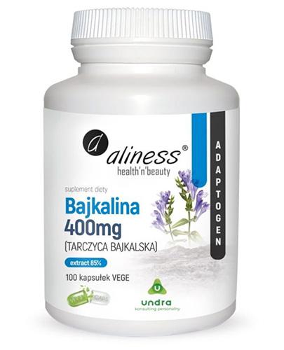 Aliness Bajkalina Extract 85% 400 mg, 100 kaps., cena, opinie, dawkowanie zdjęcie