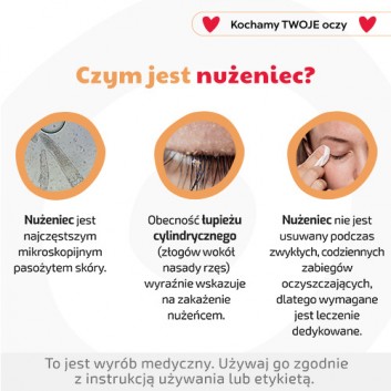 BLEPHADEMODEX Chusteczki do higieny powiek i rzęs przy infekcji nużeńcami, 30 sztuk