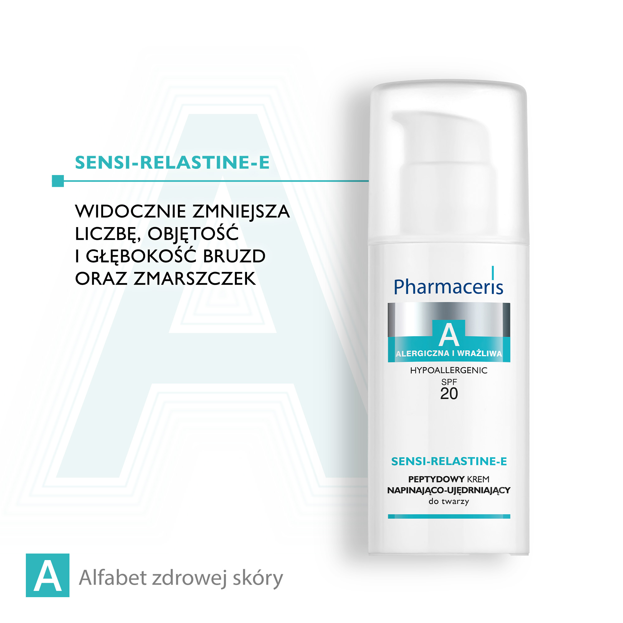 Pharmaceris A Sensi-Relastine-E, peptydowy krem napinająco-ujędrniający, SPF 20, 50 ml