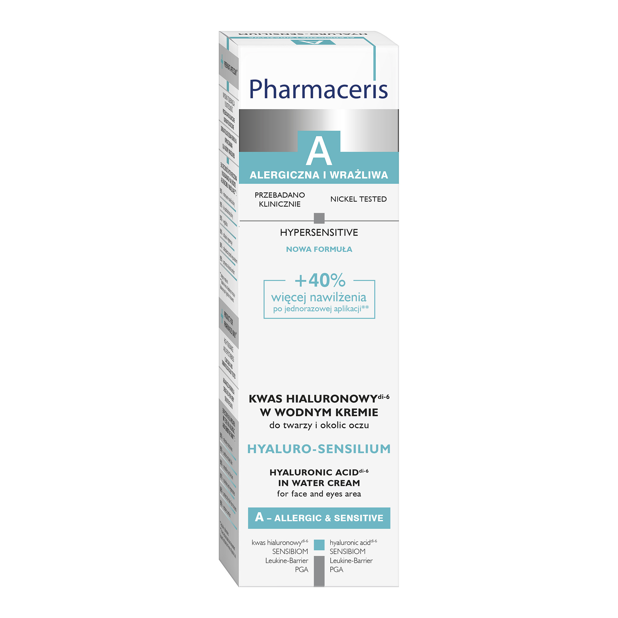 Pharmaceris A Hyaluro-Sensilium, kwas hialuronowy di-6 w wodnym kremie do twarzy i okolic oczu, 40 ml zdjęcie
