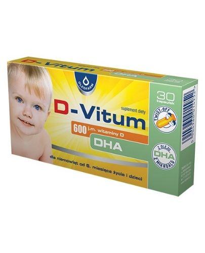 D-Vitum 600 j.m. witamina D DHA, kapsułki twist-off, 30 sztuk zdjęcie
