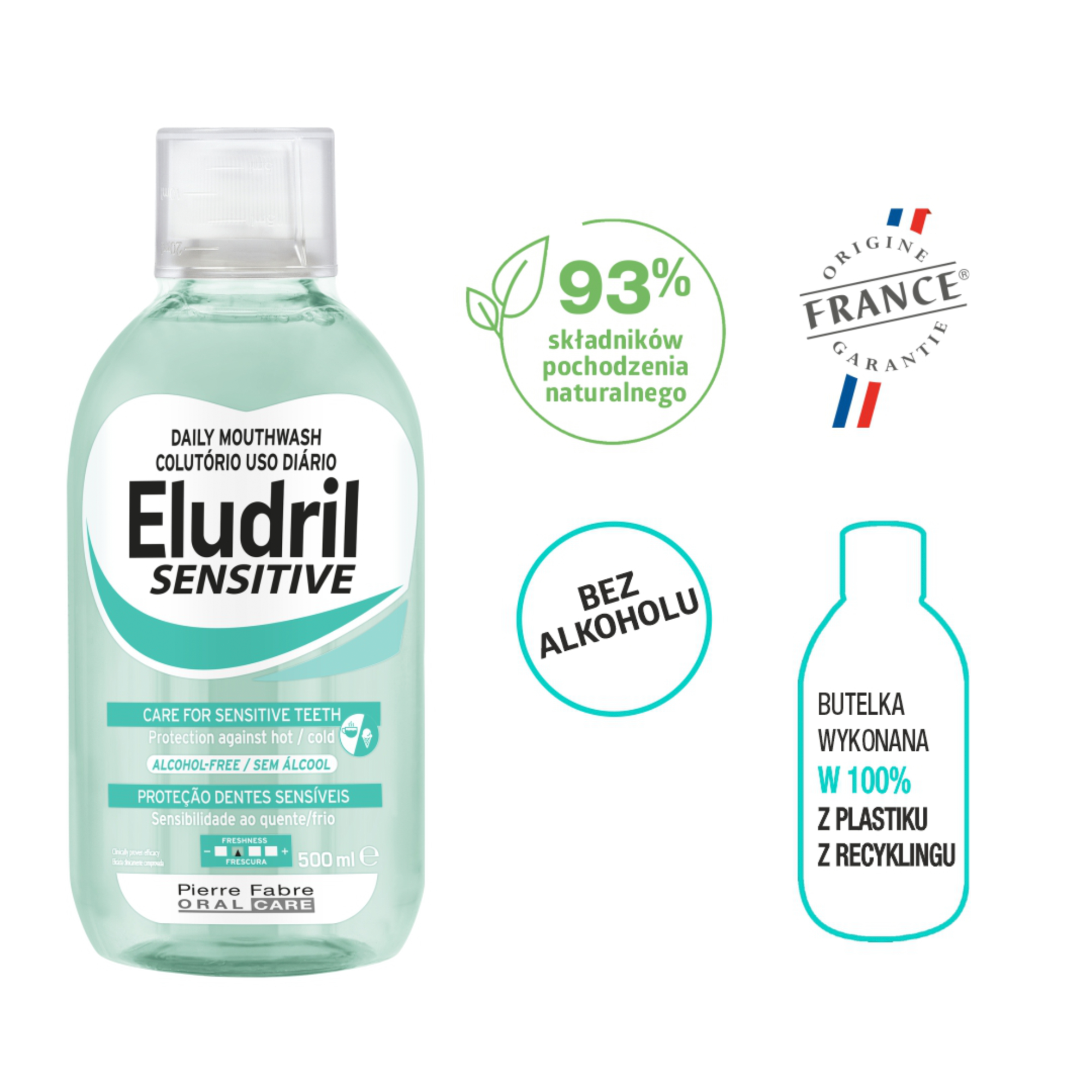 Eludril Sensitive płyn do płukania jamy ustnej 500 ml
