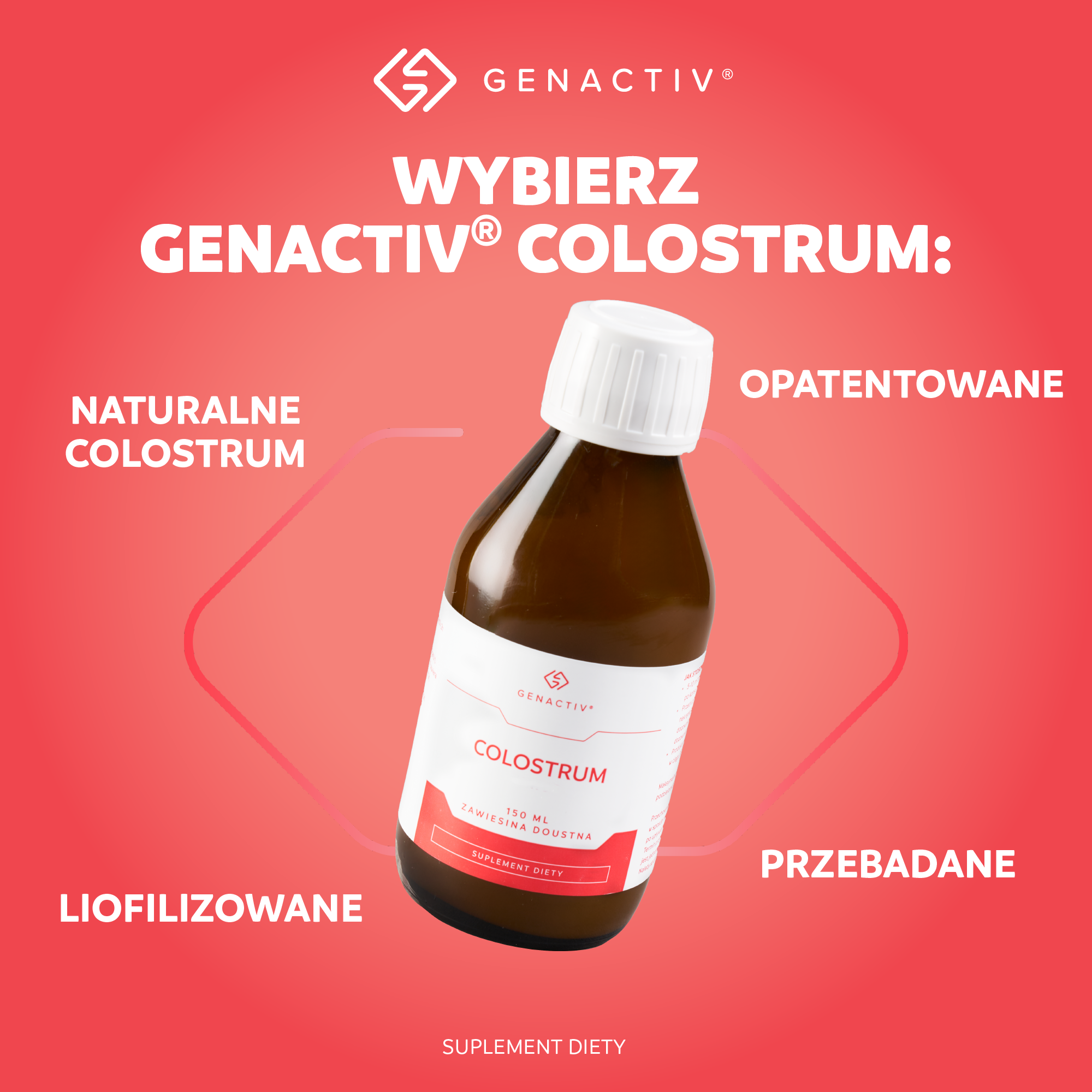 Genactiv Colostrum, zawiesina doustna, 150 ml