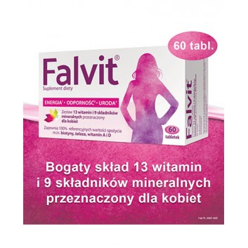 Falvit, tabletki drażowane dla kobiet, 60 sztuk