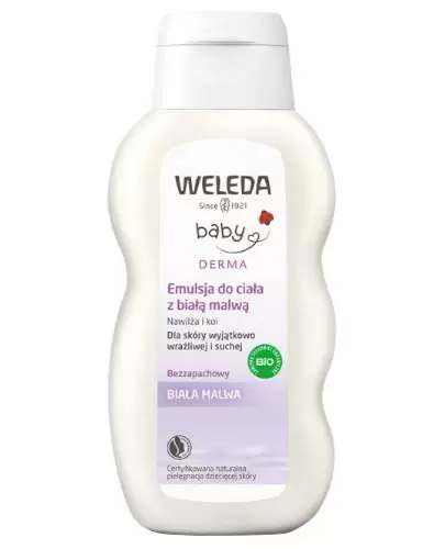 Weleda Baby emulsja do ciała z białą malwą 200 ml zdjęcie
