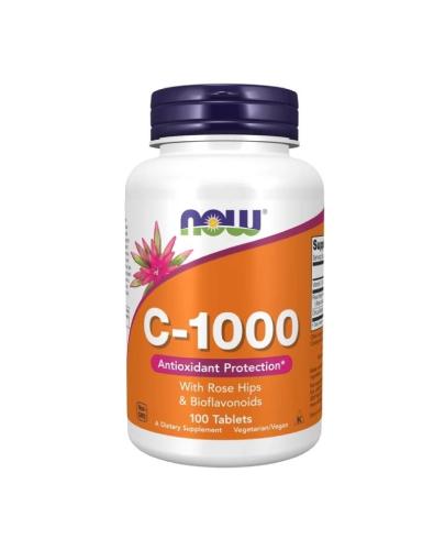 NOW Foods C-1000 z dziką różą + bioflawonoidy 100 tabletek zdjęcie