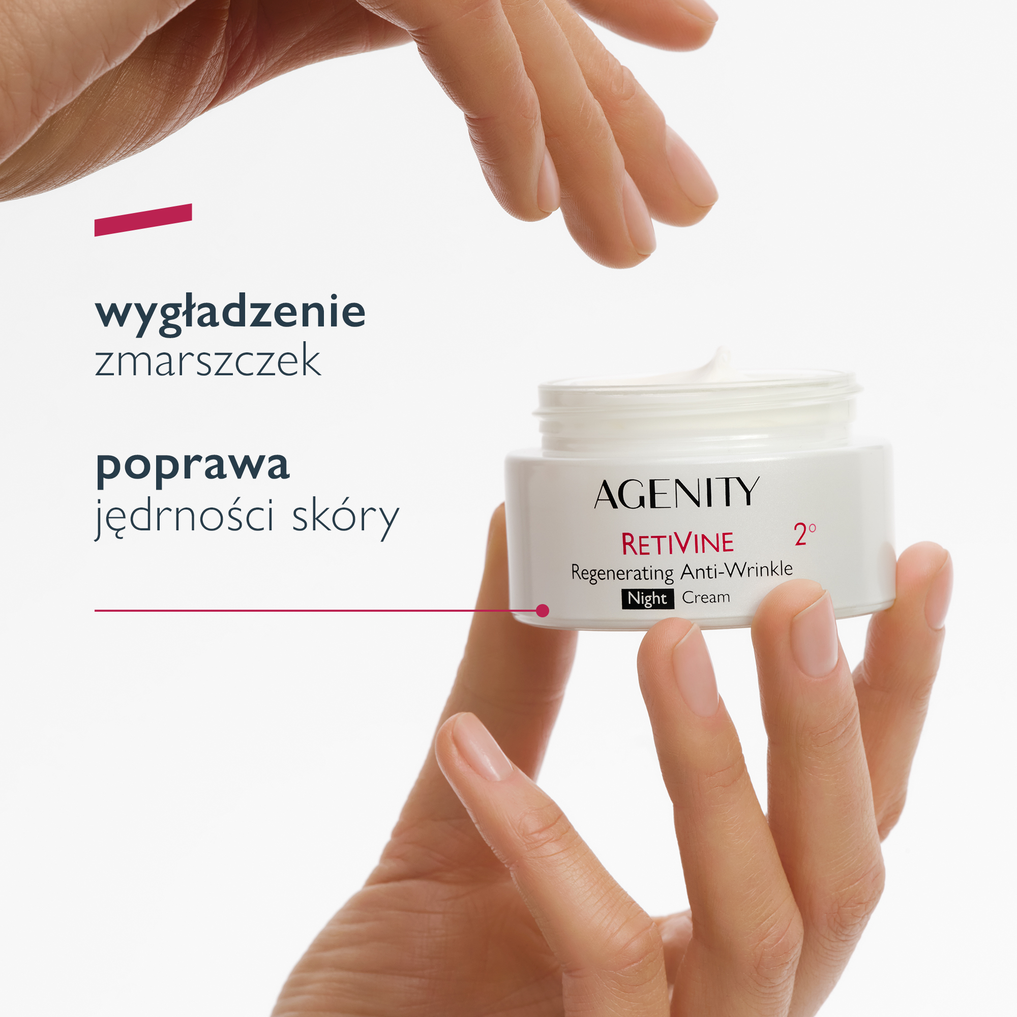 Agenity Retivine 2°, Krem przeciwzmarszczkowy regenerujący na noc, 50 ml
