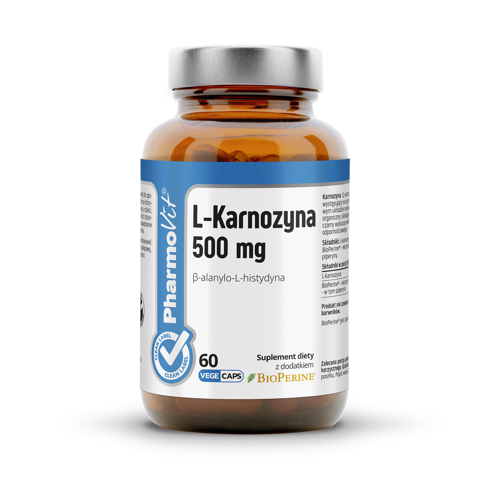 Pharmovit L-Karnozyna 500 mg, kapsułki, 60 sztuk zdjęcie