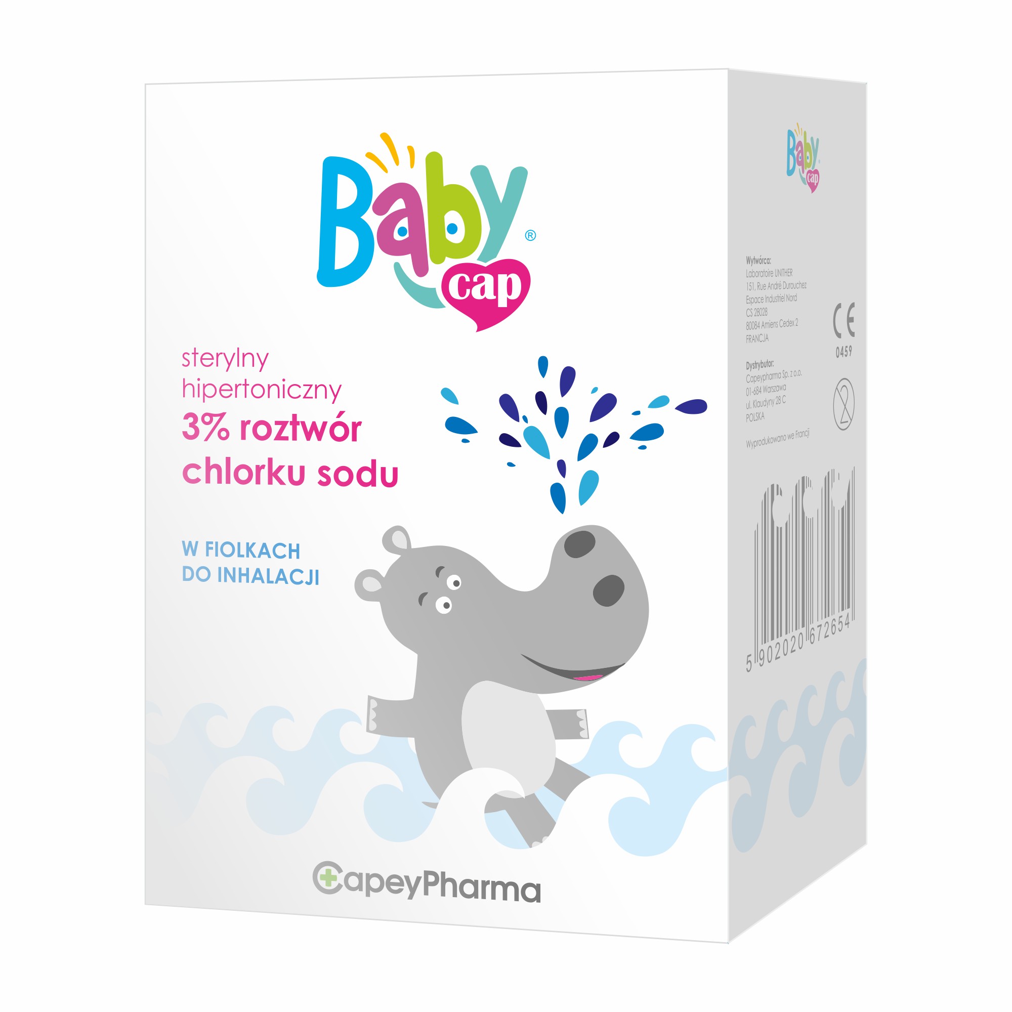 BABYCAP sterylny hipertoniczny 3% roztwór chlorku sodu, 18 x 4 ml zdjęcie