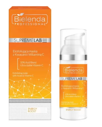Bielenda Professional SupremeLab Energy Boost eksfoliująca maska z kwasami i witaminą C 50 g zdjęcie