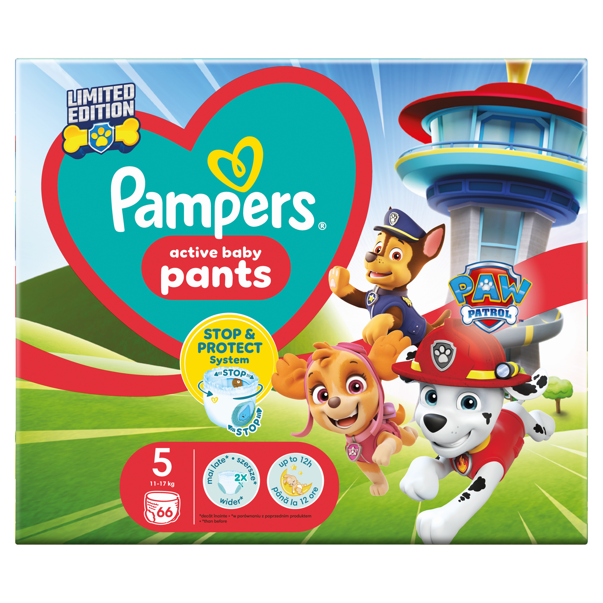 Pampers Pants 5 Psi Patrol Pieluchomajtki 12-17 kg, 66 sztuk zdjęcie