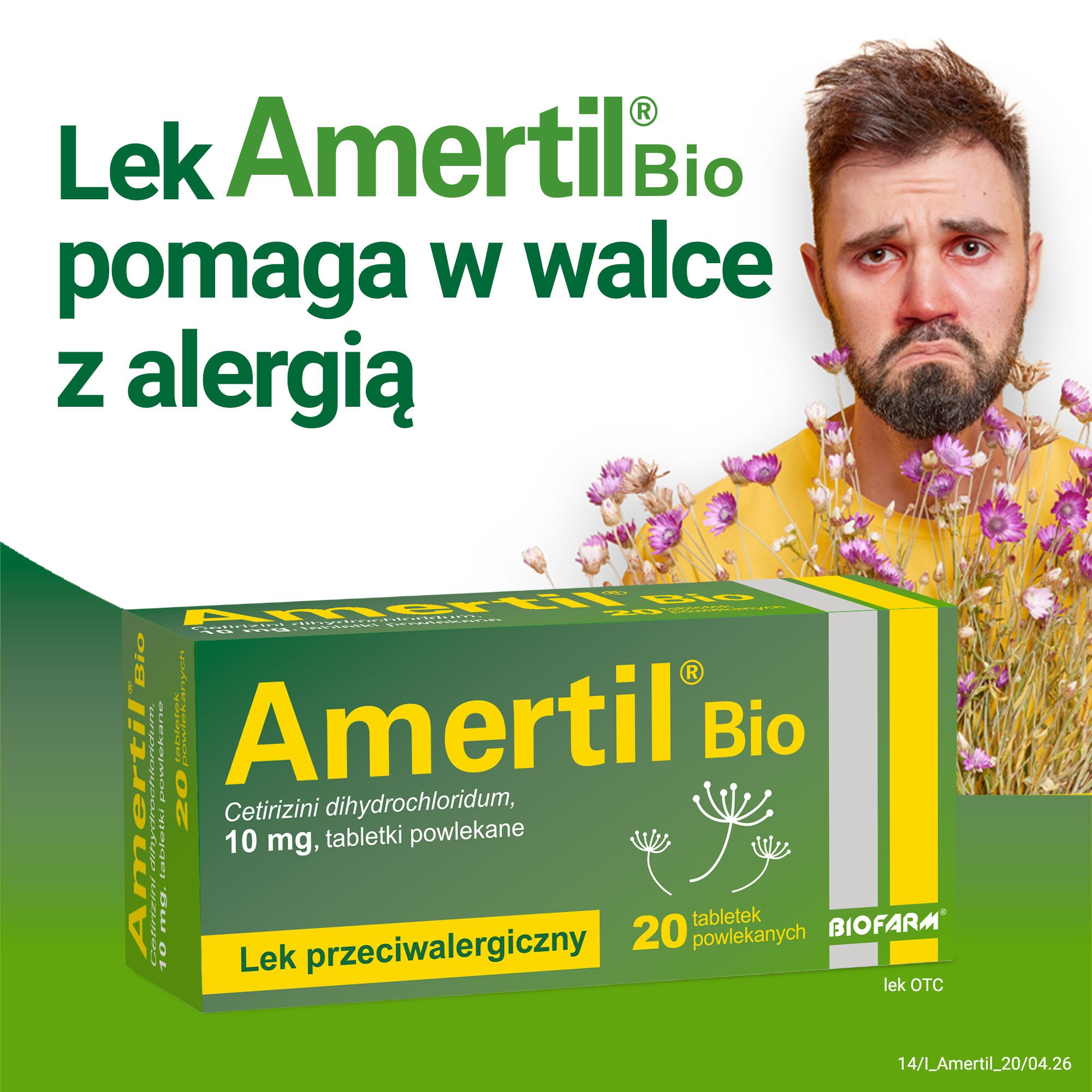 Amertil Bio, 10 mg, 20 tabletek powlekanych