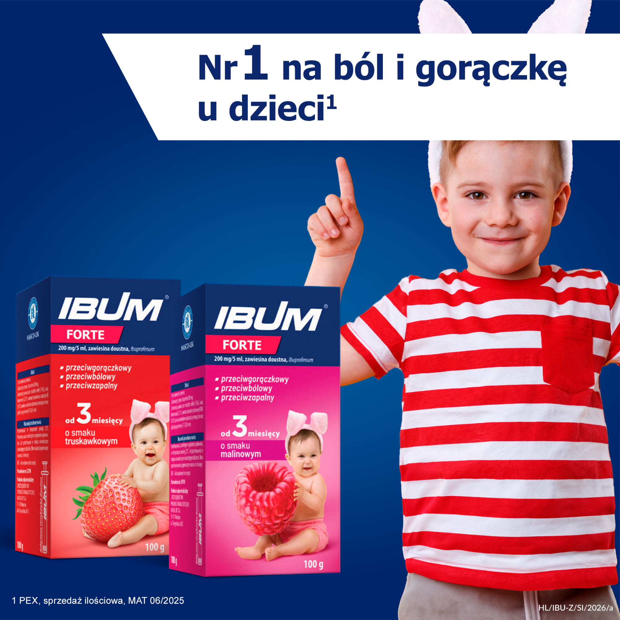 Ibum Forte 200 mg/5 ml zawiesina doustna dla dzieci od 3 miesiąca życia, smak truskawkowy 100 g