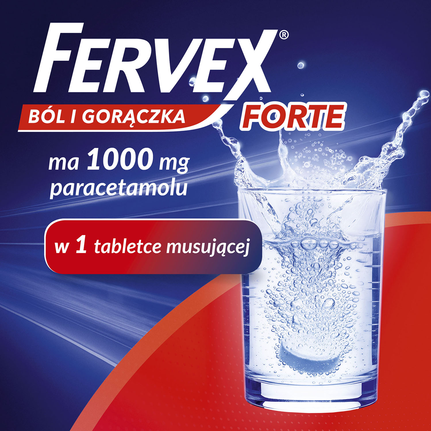 Fervex ból i gorączka Forte, tabletki musujące, 8 sztuk