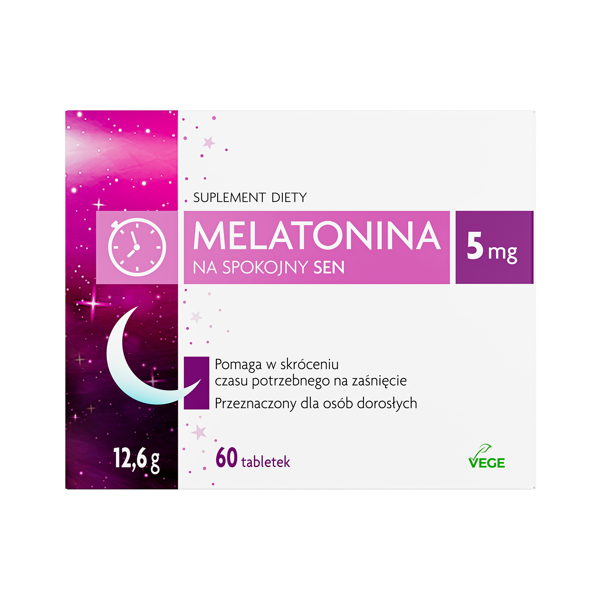 Nature Pharm Melatonina 5 mg, tabletki, 60 sztuk zdjęcie