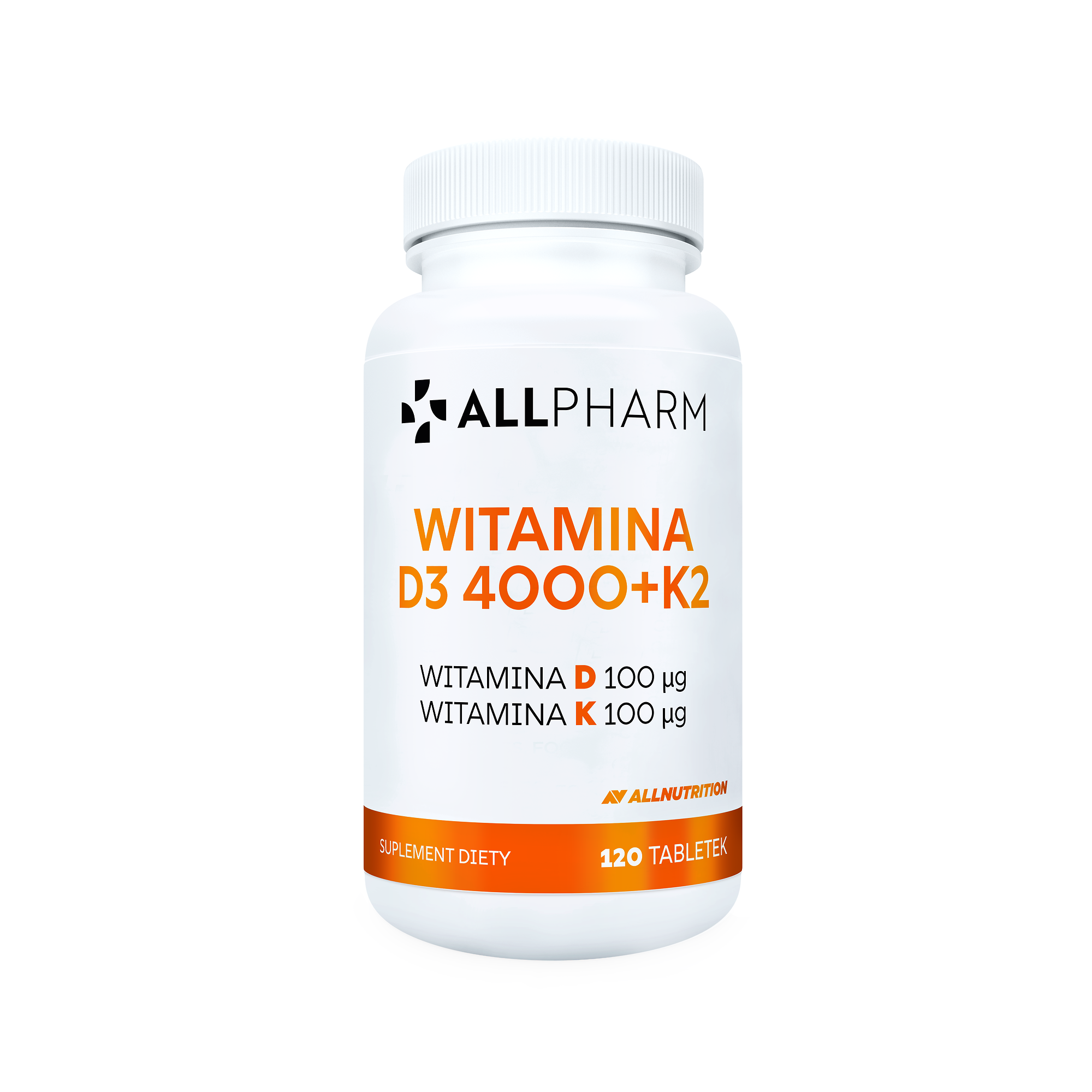 Allnutrition Allpharm Witamina D3 4000 + K2, 120 tabletek zdjęcie