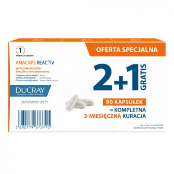 Ducray Anacaps Reactiv, kapsułki, 3x30 sztuk