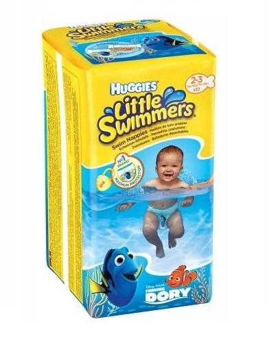 HUGGIES LITTLE SWIMMERS Pieluchomajtki dla chłopca Rozmiar 2-3, 3-8 kg, 12 sztuk zdjęcie
