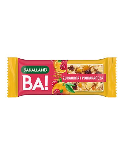 BAKALLAND BA! Baton zbożowy, żurawina i pomarańcza, 40 g zdjęcie