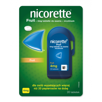 Nicorette Fruit, 4 mg, 20 tabletek do ssania