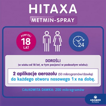 Hitaxa Metmin-Spray 50 mikrogramów/dawkę aerozol do nosa 140 dawek
