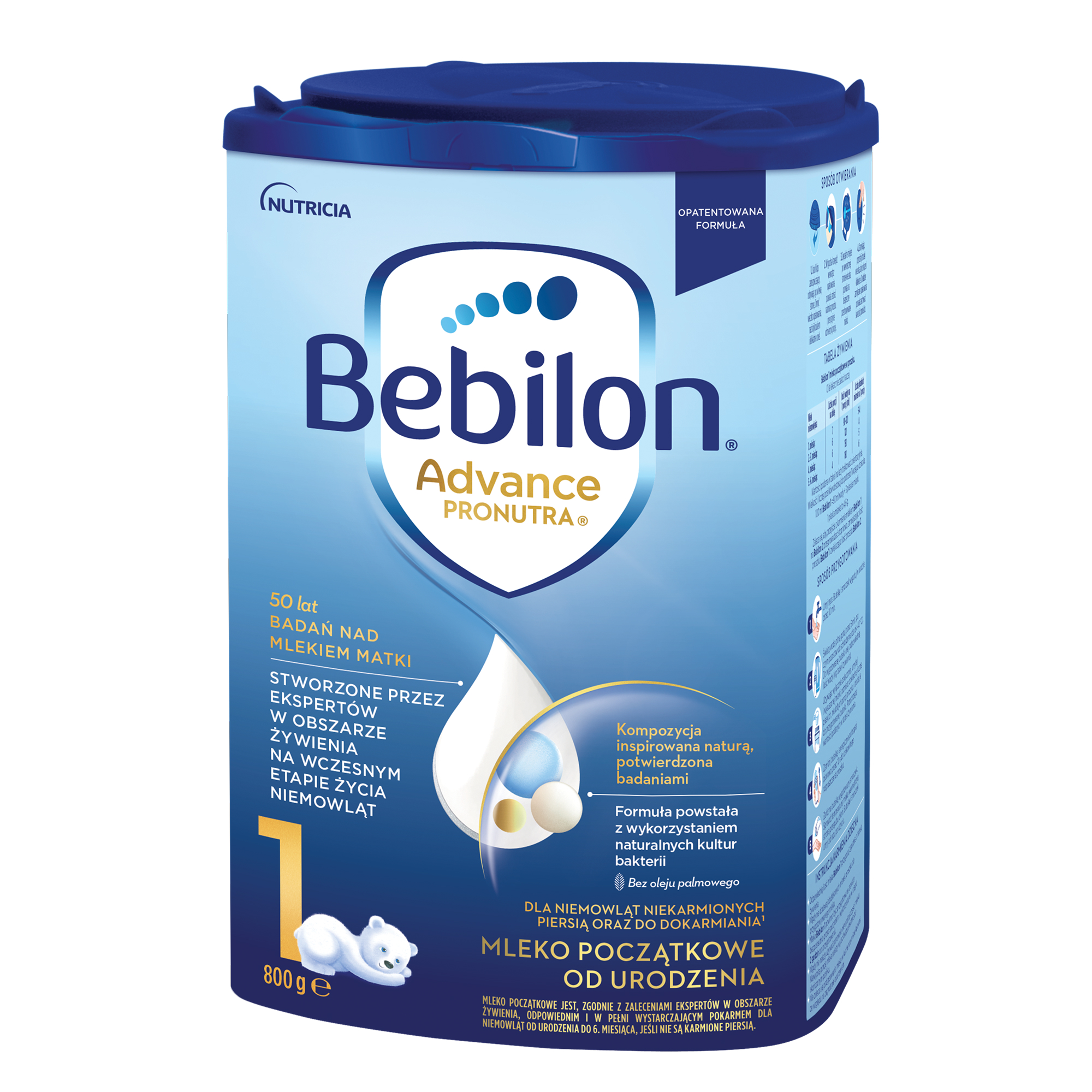 Bebilon 1 Pronutra Advance mleko początkowe od urodzenia 800 g