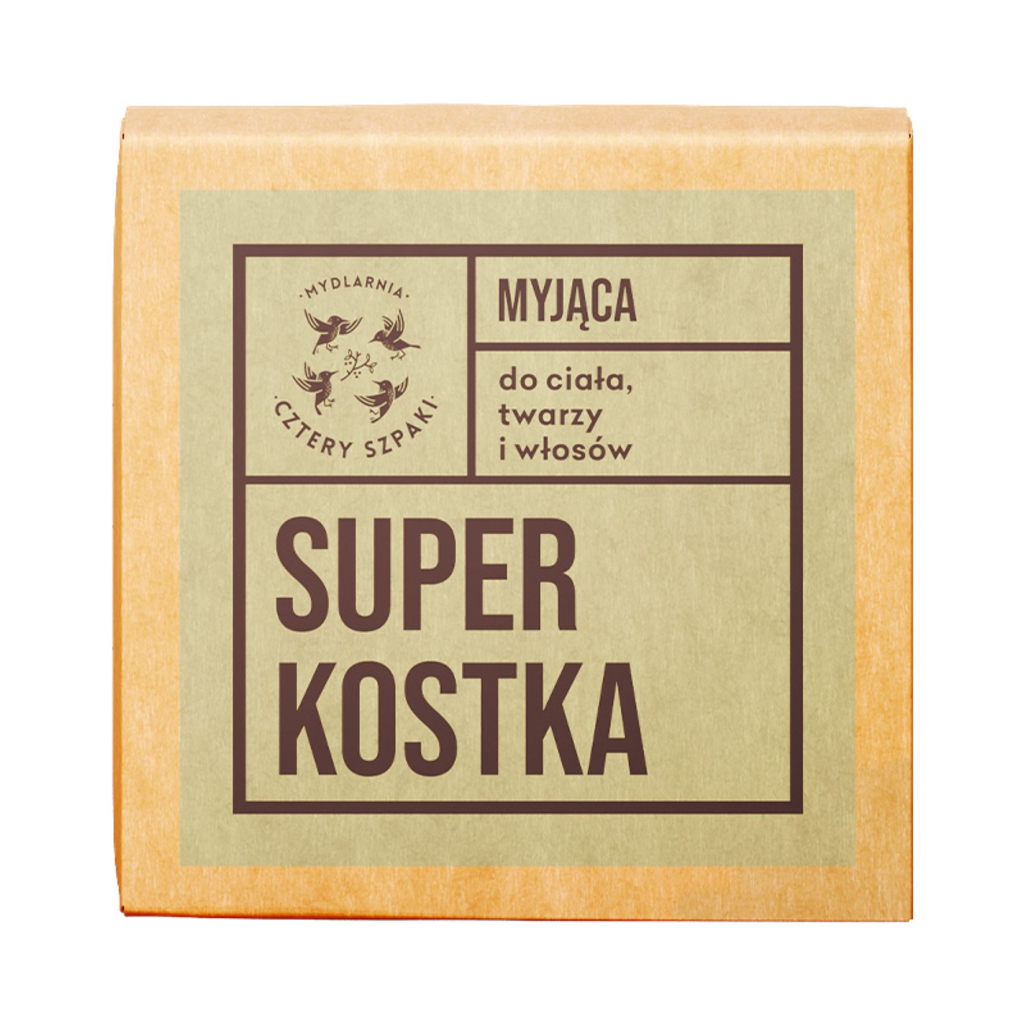 Mydlarnia Cztery Szpaki, Super kostka myjąca do ciała, twarzy i włosów, 75 g zdjęcie