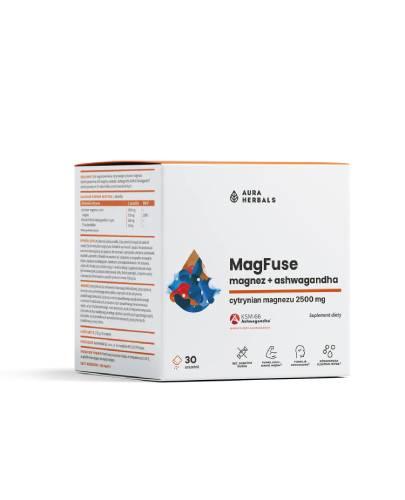 Aura Herbals MagFuse magnez + ashwagandha, saszetki, 30 sztuk zdjęcie