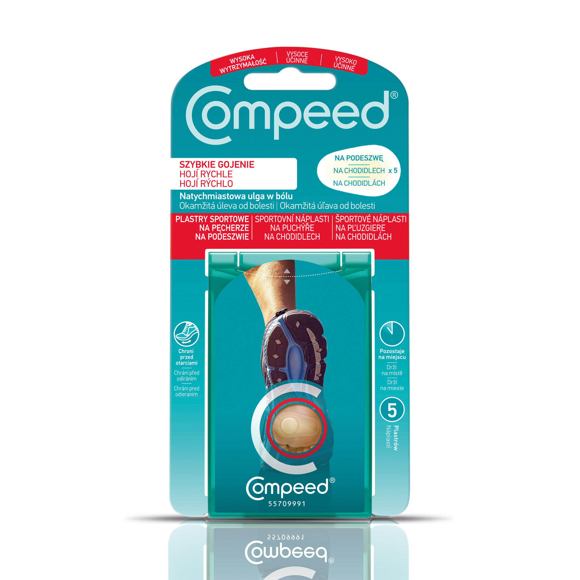 Compeed plastry sportowe na pęcherze na podeszwie, 5 sztuk zdjęcie