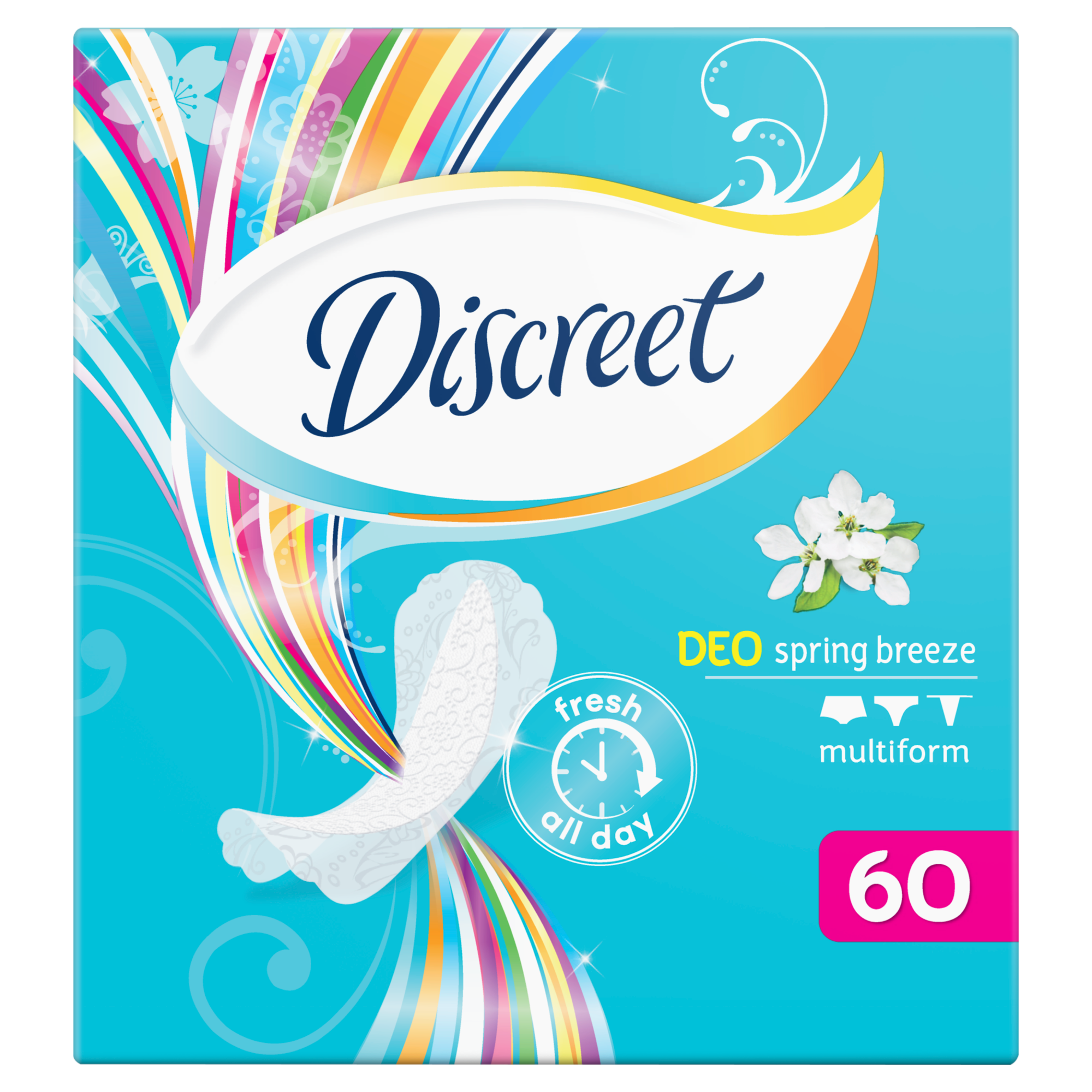 Discreet Multiform Spring Breeze Wkładki higieniczne, 60 sztuk zdjęcie