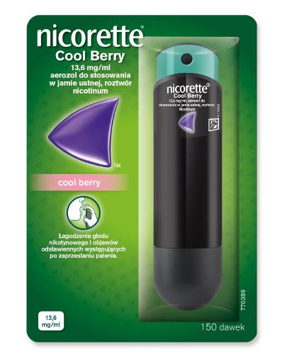 NICORETTE COOL BERRY Aerozol 1 mg/dawka, 13,2 ml na rzucanie palenia zdjęcie