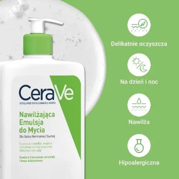 CeraVe nawilżająca emulsja do mycia dla skóry normalnej i suchej 236 ml