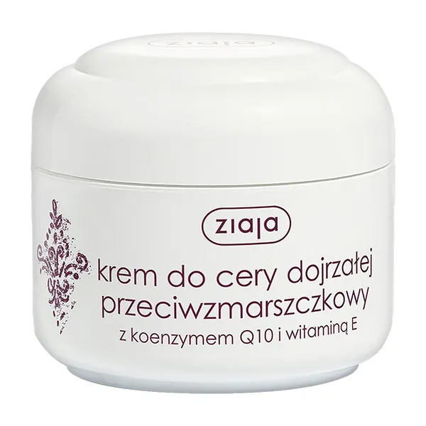 Ziaja, krem do cery dojrzałej przeciwzmarszczkowy z koenzymem Q10 i witaminą E, 50 ml zdjęcie