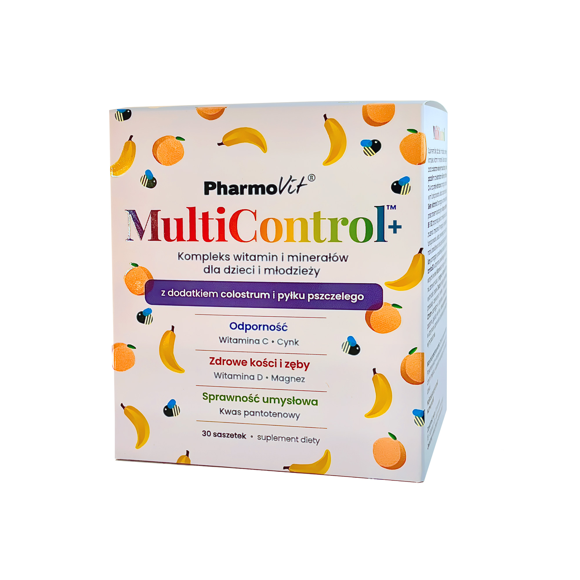 Pharmovit MultiControl™+ Kompleks witamin i minerałów dla dzieci i młodzieży, saszetki, 30 sztuk zdjęcie