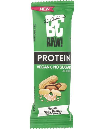BeRAW! Protein Baton proteinowy 21% białka Salty Peanut, orzeszki arachidowe, sól morska, 40 g  zdjęcie