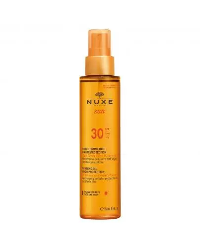 Nuxe Sun Olejek brązujący do opalania twarzy i ciała spray SPF30+ 150 ml zdjęcie