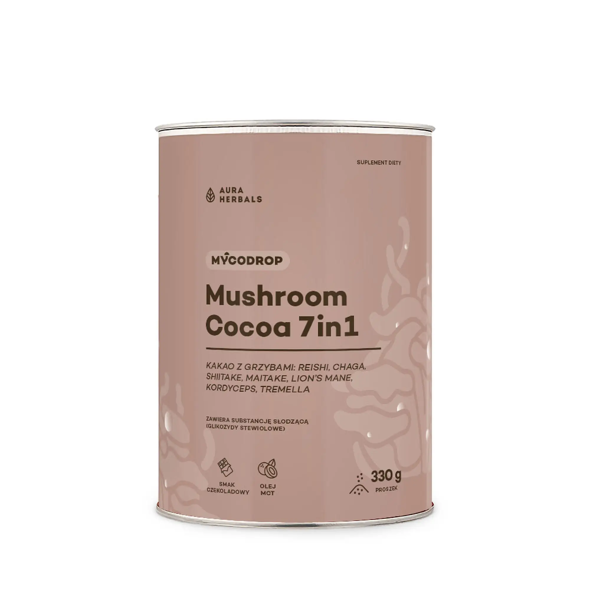 Mycodrop Cocoa kakao z grzybami 7 in 1 proszek, 330 g