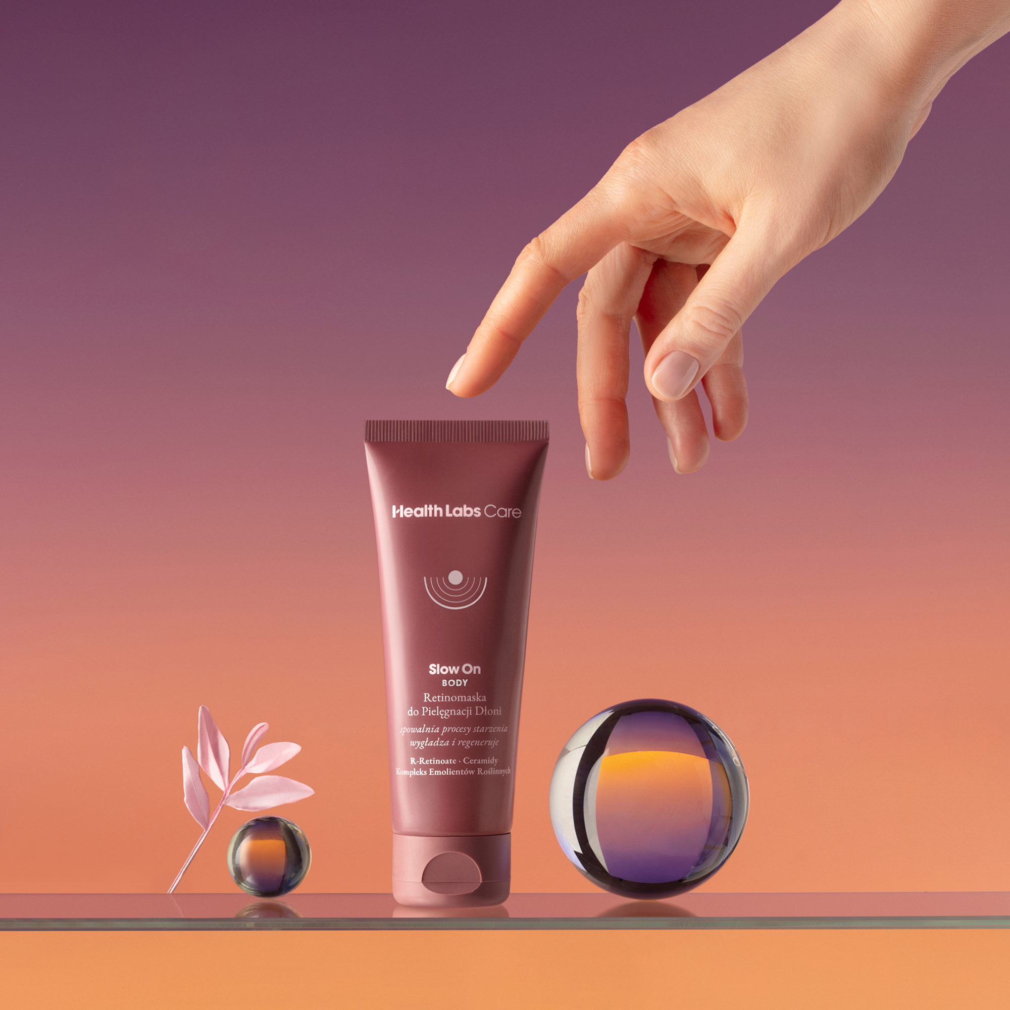 Health Labs Care Slow On Body, Nocna Regeneracja Dłoni, retinomaska do pielęgnacji dłoni, 75 ml