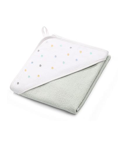 Babyono Okrycie kąpielowe frotte-ręcznik z kapturkiem zielony 100 cm x 100 cm 142/11, 1 szt., cena, opinie, wskazania zdjęcie