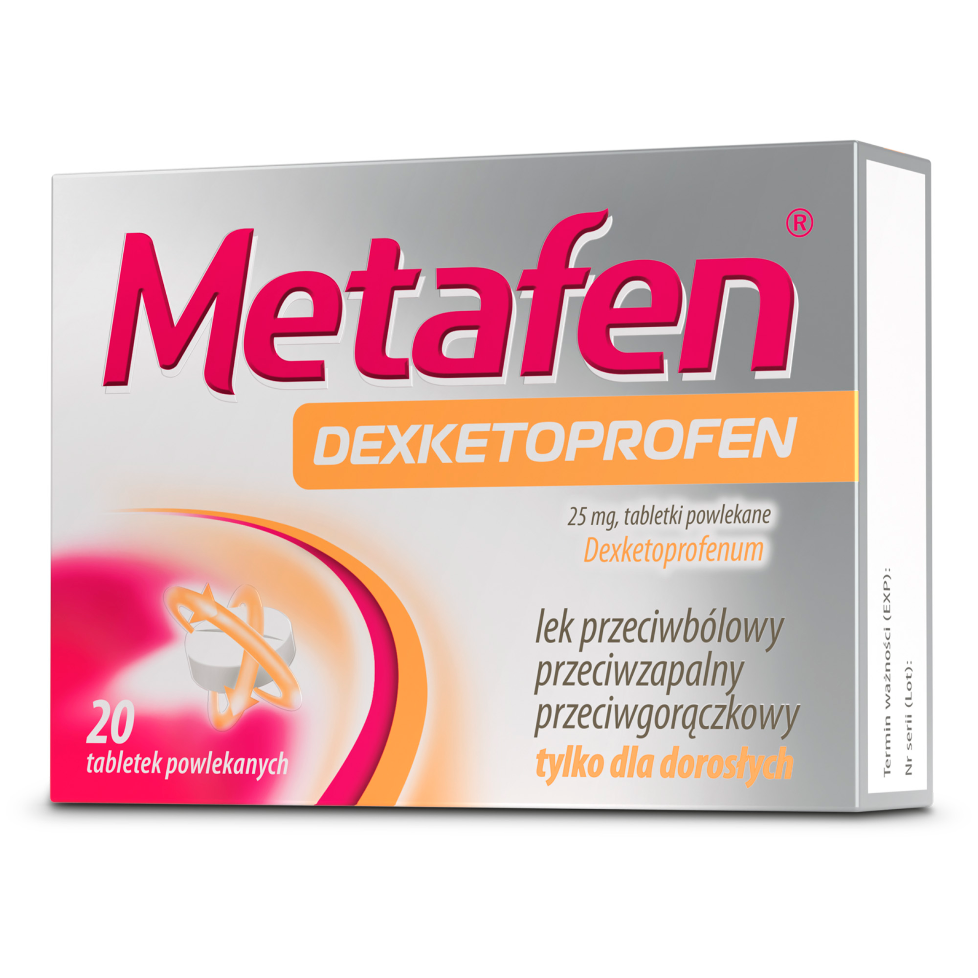 Metafen Dexketoprofen, 20 tabletek