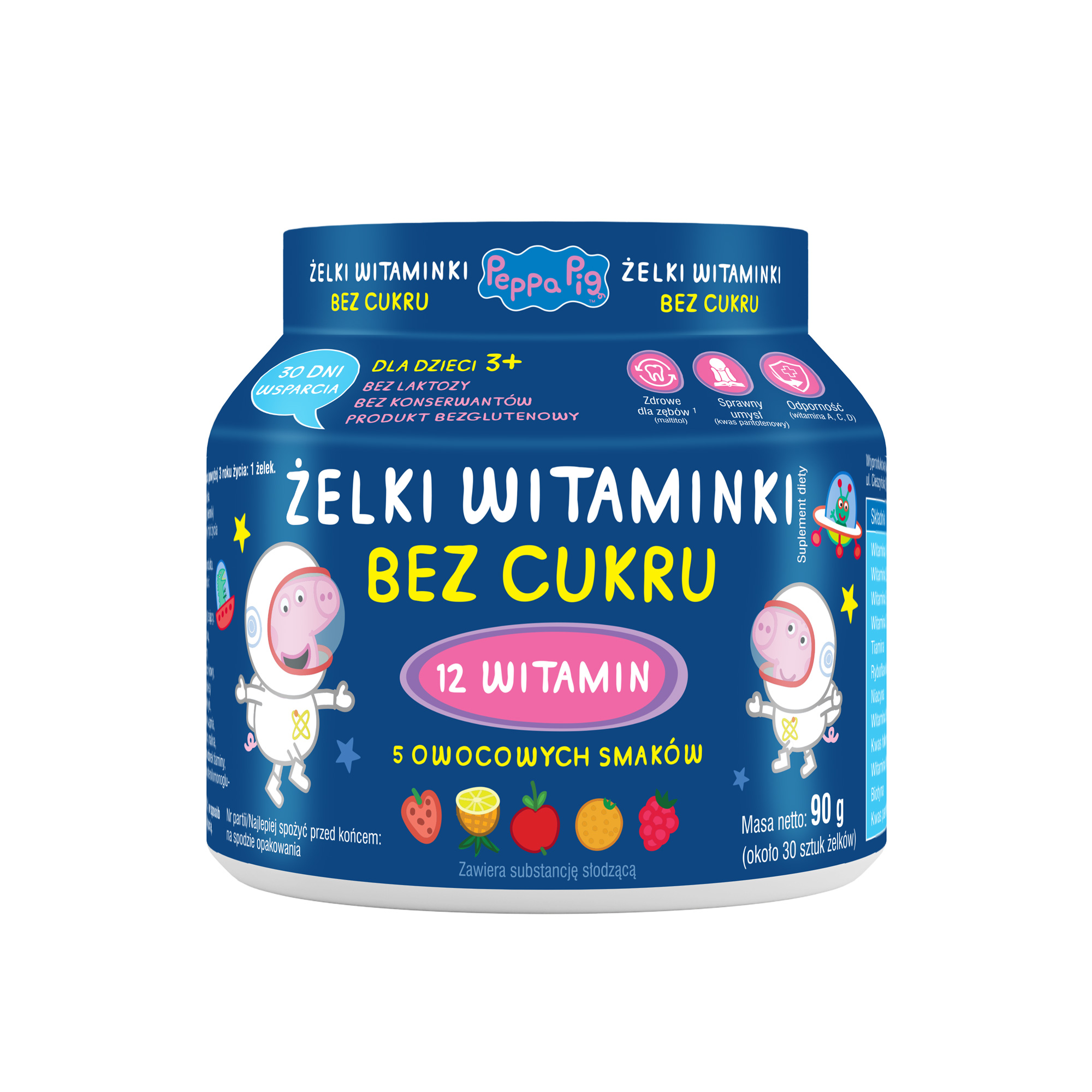Żelki Witaminki bez cukru Peppa Pig, 90 g zdjęcie