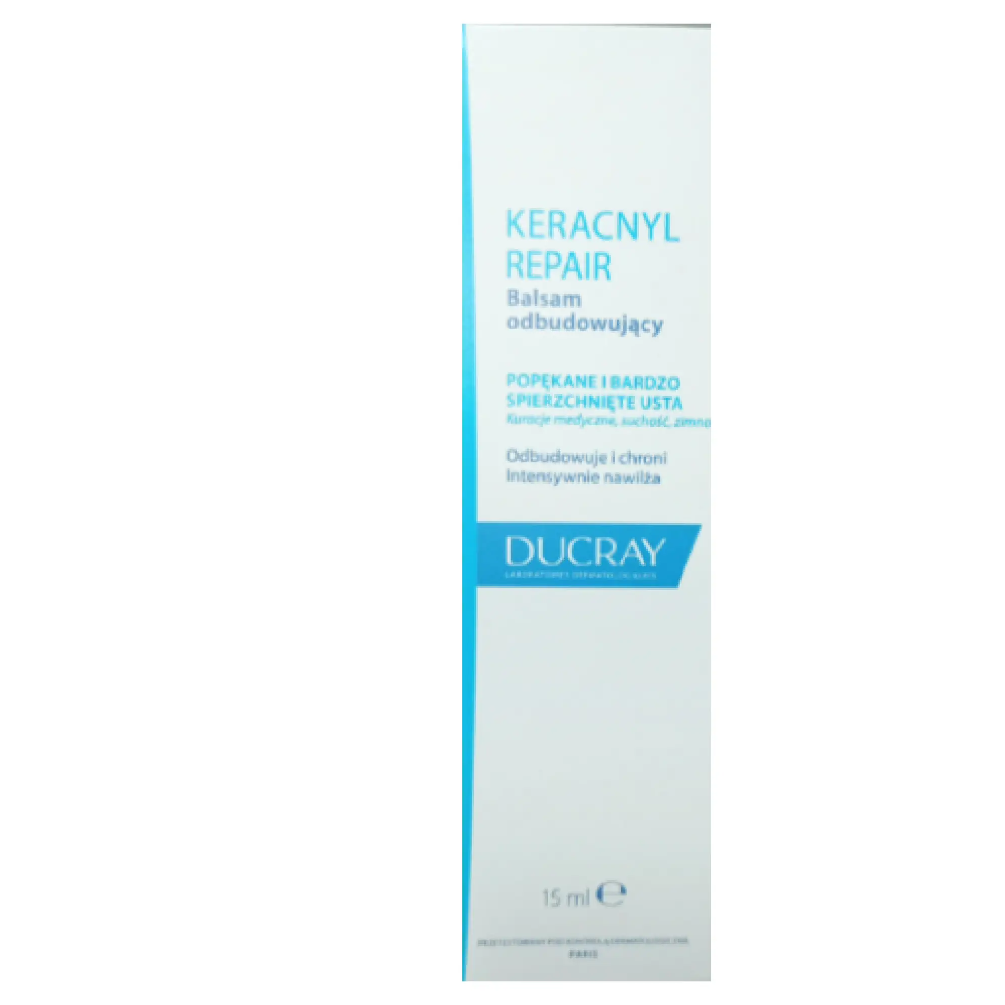 Ducray Keracnyl Repair, balsam odbudowujący, popękane i bardzo spierzchnięte usta, 15 ml zdjęcie