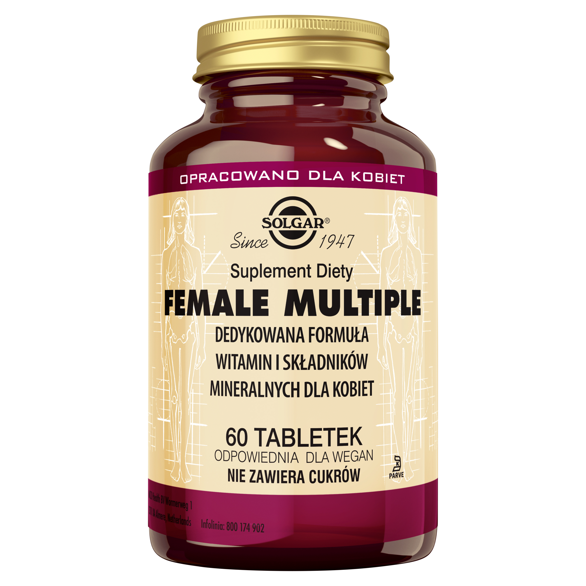 SOLGAR Female Multiple witaminy i minerały dla kobiet 60 tabletek zdjęcie